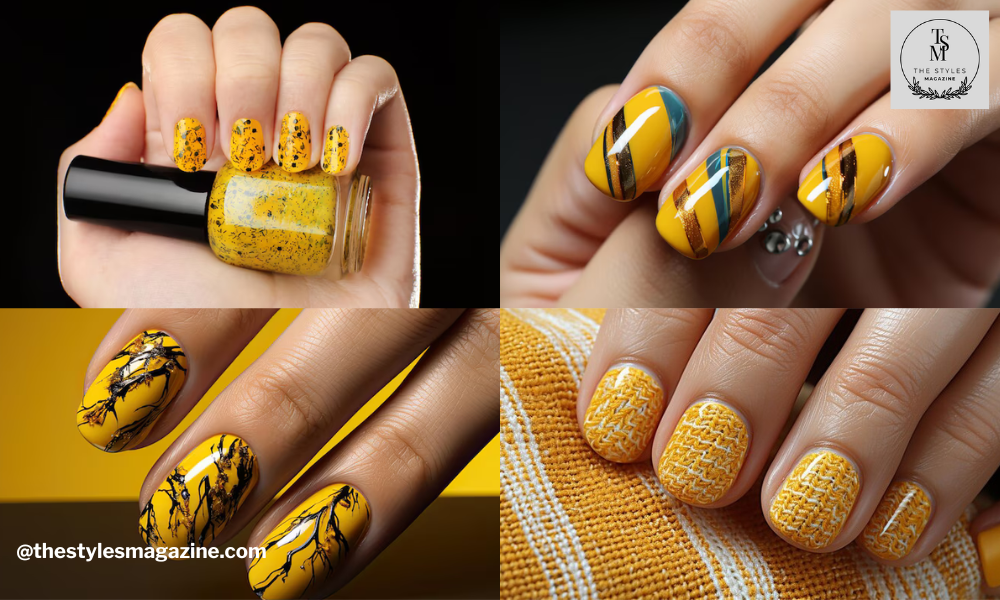 yellow nail designs