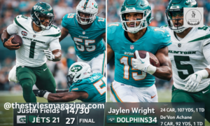new york jets vs miami dolphins match player stats